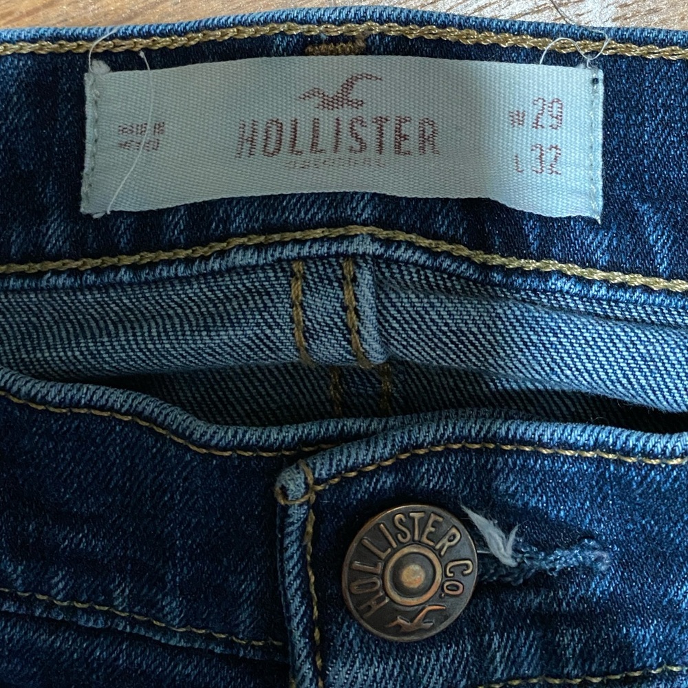 Hollister Epic Flex jeans Slim Straight size 29x32 dark blue wash - Picture 5 of 7